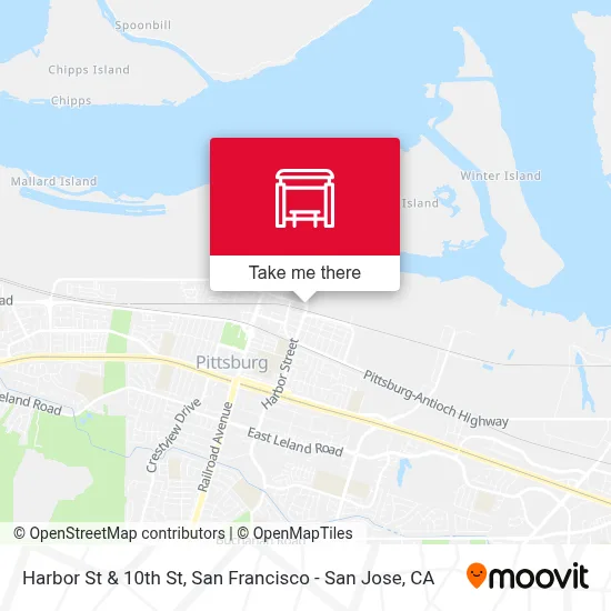 Harbor St & 10th St map