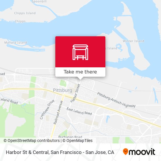 Harbor St & Central map