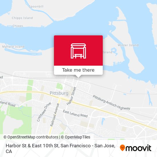 Harbor St & East 10th St map