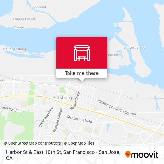 Harbor St & East 10th St map