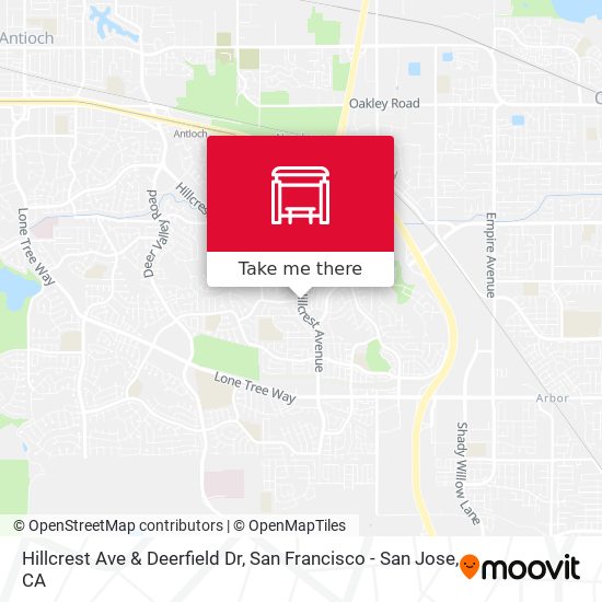 Hillcrest Ave & Deerfield Dr map