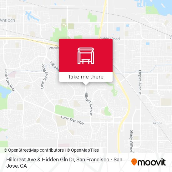 Hillcrest Ave & Hidden Gln Dr map