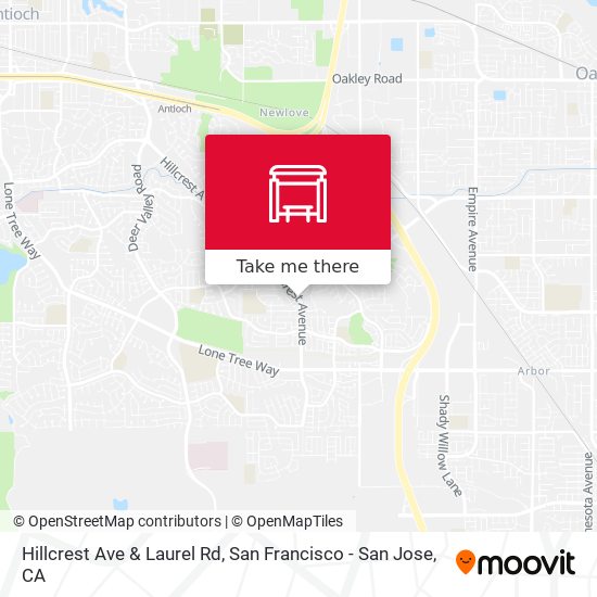 Hillcrest Ave & Laurel Rd map