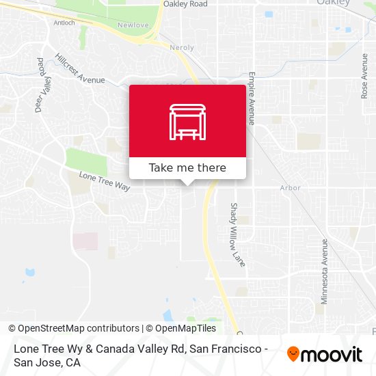 Mapa de Lone Tree Wy & Canada Valley Rd