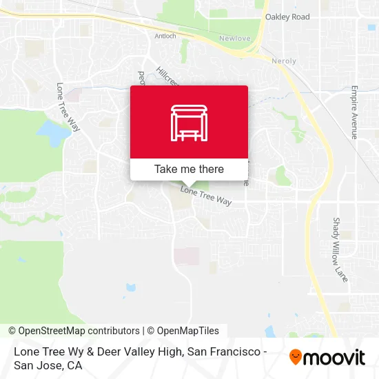 Lone Tree Wy & Deer Valley High map