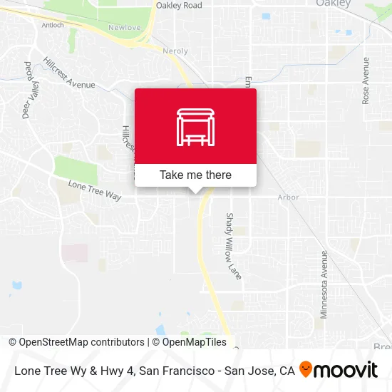 Lone Tree Wy & Hwy 4 map