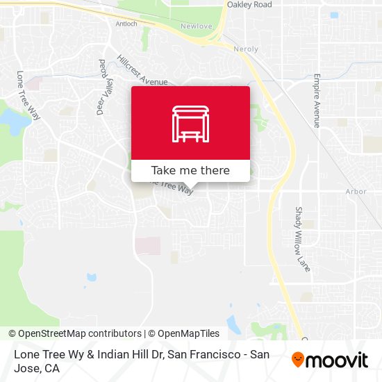 Lone Tree Wy & Indian Hill Dr map