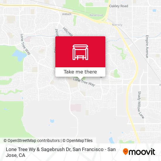 Mapa de Lone Tree Wy & Sagebrush Dr