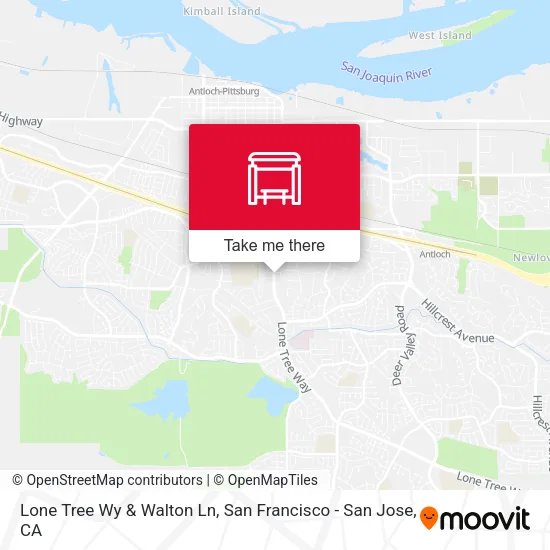 Lone Tree Wy & Walton Ln map