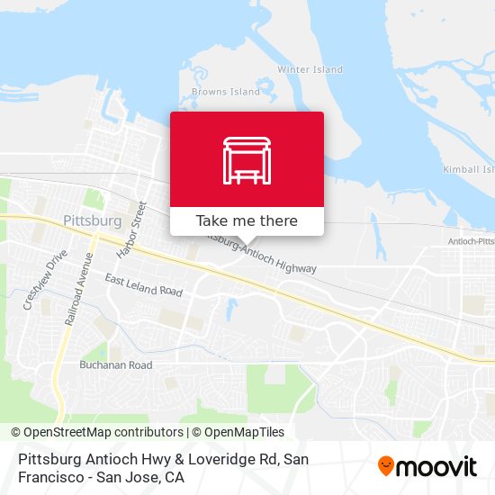 Pittsburg Antioch Hwy & Loveridge Rd map