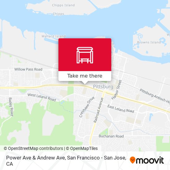 Power Ave & Andrew Ave map