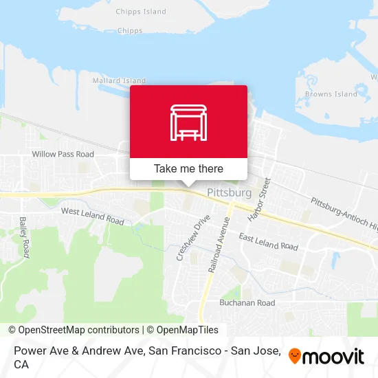 Power Ave & Andrew Ave map