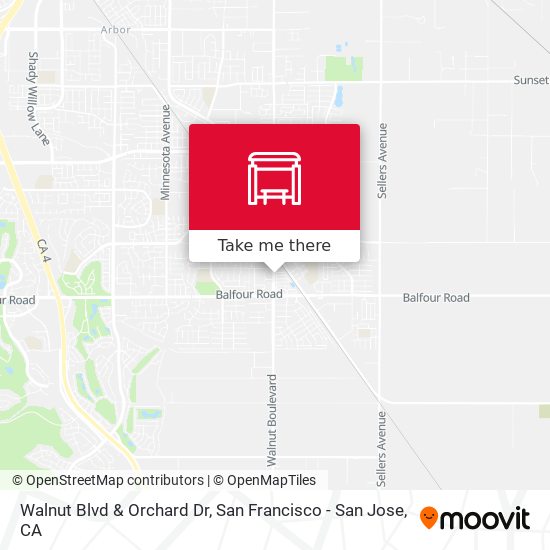 Walnut Blvd & Orchard Dr map