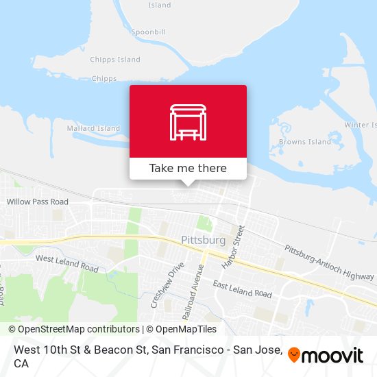 West 10th St & Beacon St map