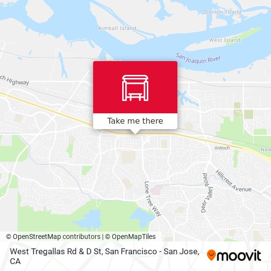 West Tregallas Rd & D St map