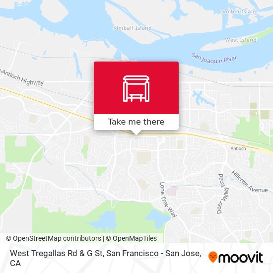 West Tregallas Rd & G St map