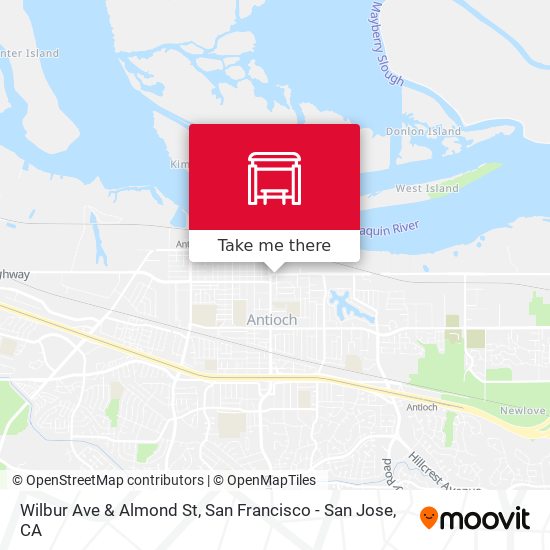 Wilbur Ave & Almond St map