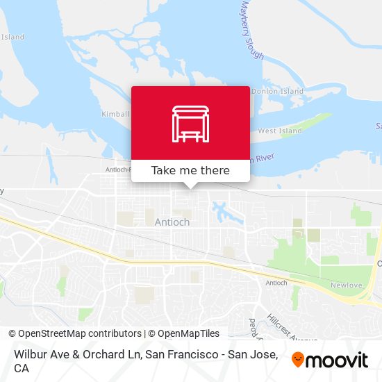 Wilbur Ave & Orchard Ln map