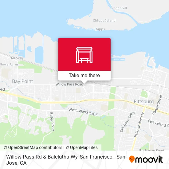 Willow Pass Rd & Balclutha Wy map