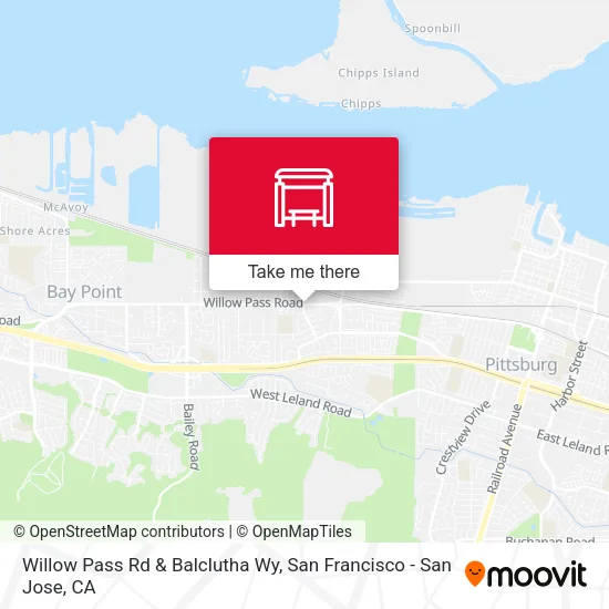 Willow Pass Rd & Balclutha Wy map