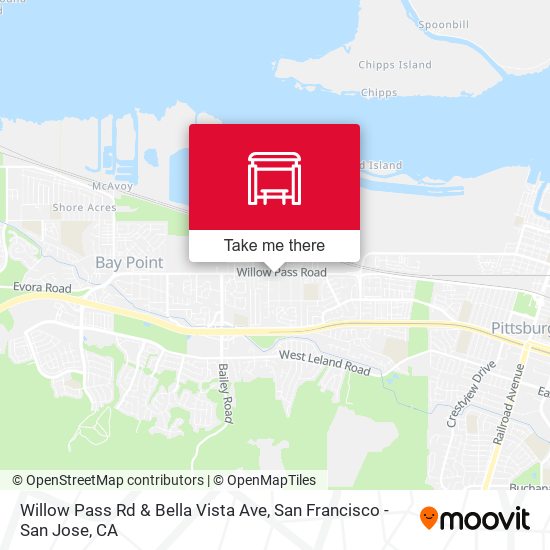 Mapa de Willow Pass Rd & Bella Vista Ave