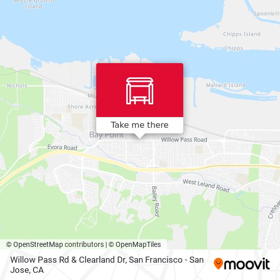 Willow Pass Rd & Clearland Dr map