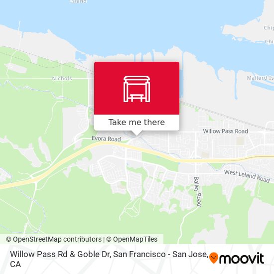 Willow Pass Rd & Goble Dr map