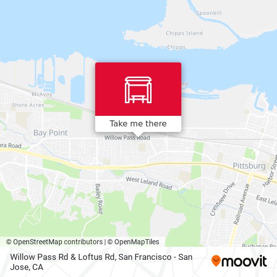 Willow Pass Rd & Loftus Rd map