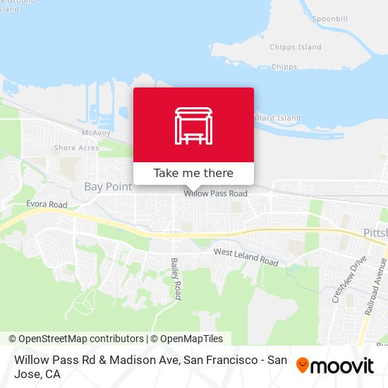 Willow Pass Rd & Madison Ave map