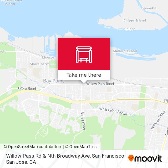 Mapa de Willow Pass Rd & Nth Broadway Ave