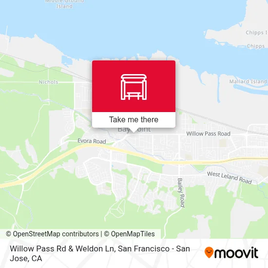 Willow Pass Rd & Weldon Ln map
