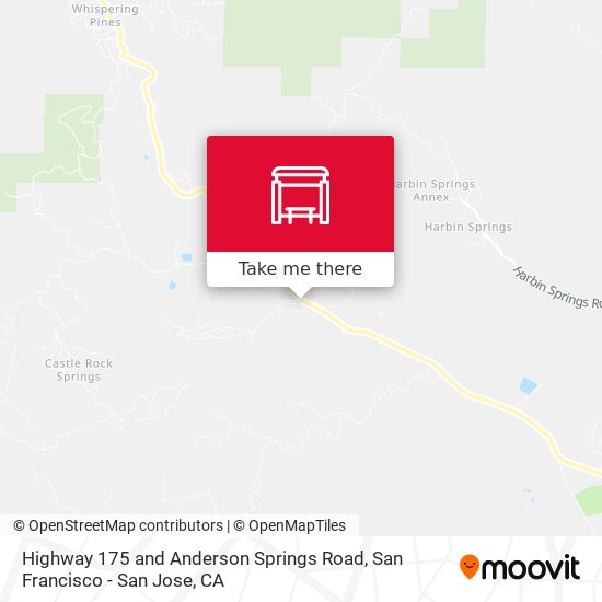 Highway 175 and Anderson Springs Road map