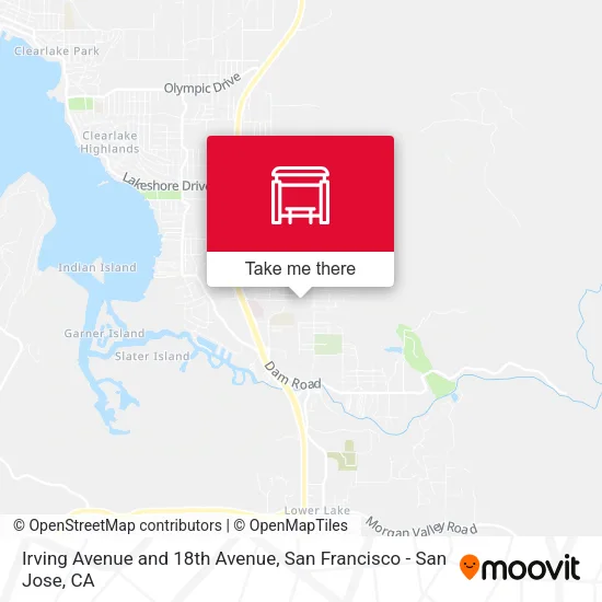 Irving Avenue and 18th Avenue map