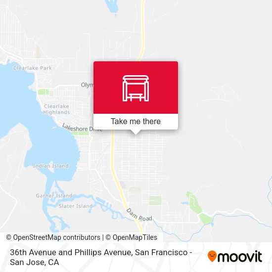 36th Avenue and Phillips Avenue map