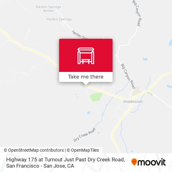 Mapa de Highway 175 at Turnout Just Past Dry Creek Road