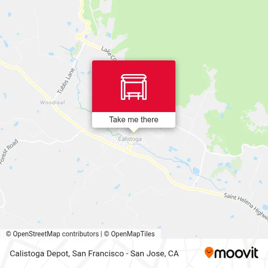 Calistoga Depot map