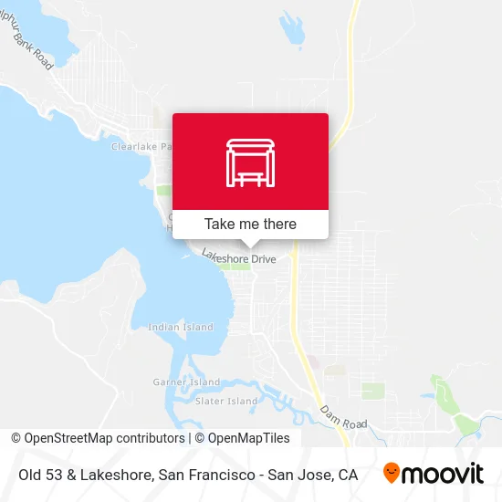 Old 53 & Lakeshore map