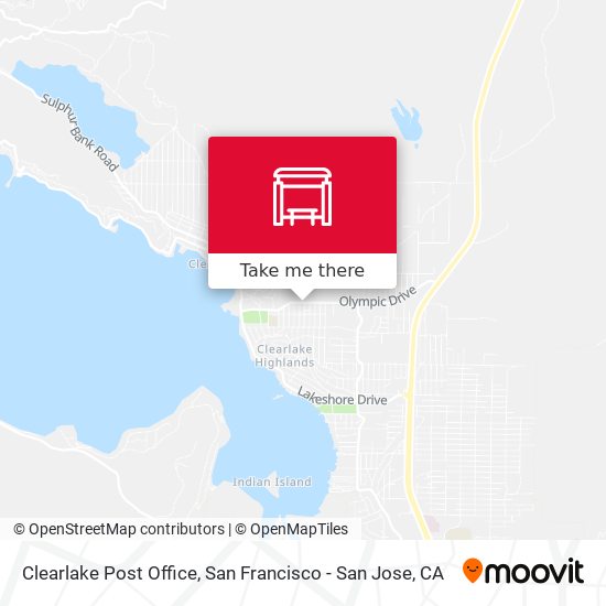 Clearlake Post Office map