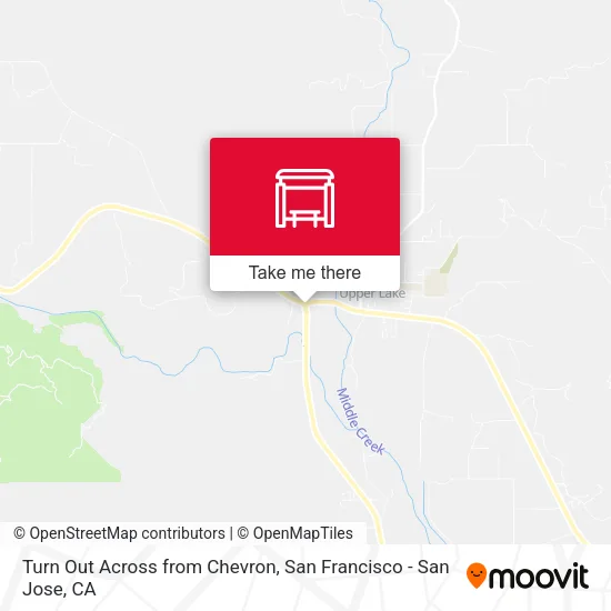 Turn Out Across from Chevron map