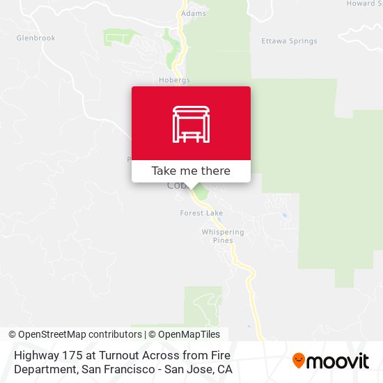 Highway 175 at Turnout Across from Fire Department map