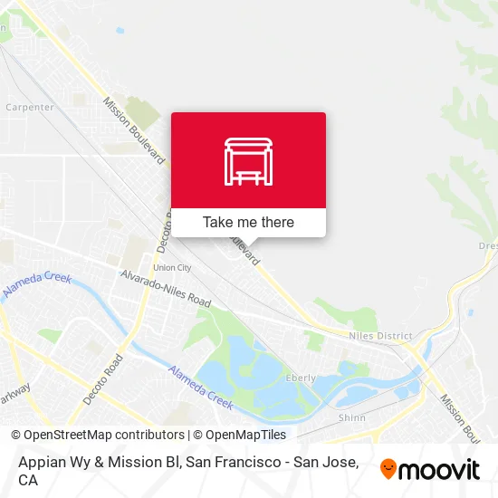 Appian Wy & Mission Bl map