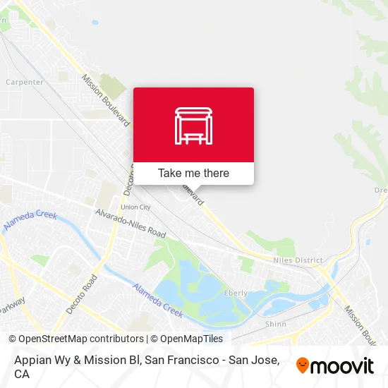 Appian Wy & Mission Bl map