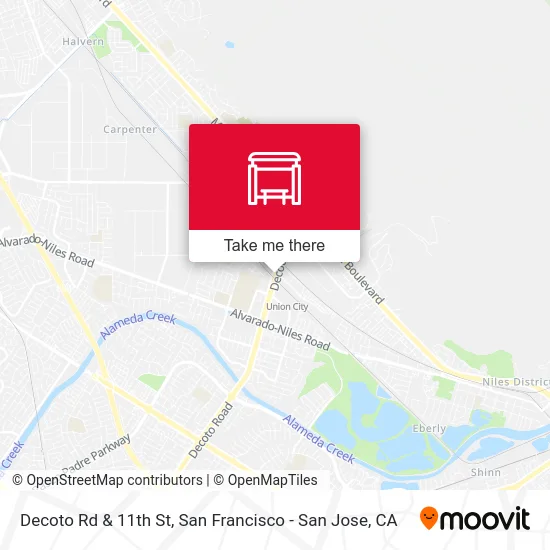 Decoto Rd & 11th St map