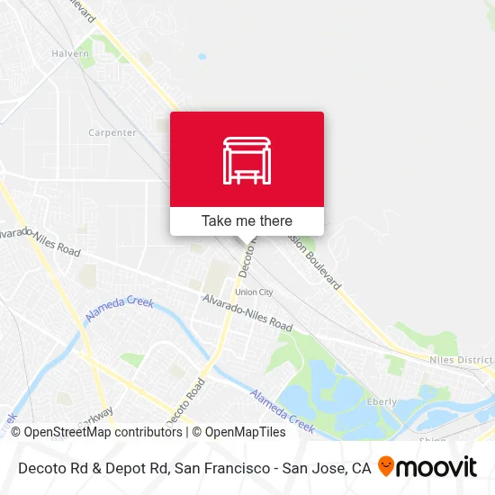 Decoto Rd & Depot Rd map