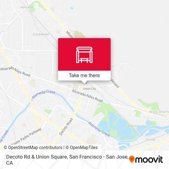Decoto Rd & Union Square map