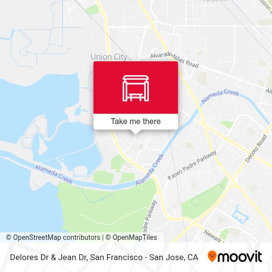 Delores Dr & Jean Dr map