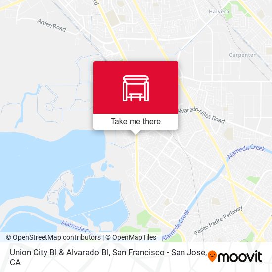 Union City Bl & Alvarado Bl map