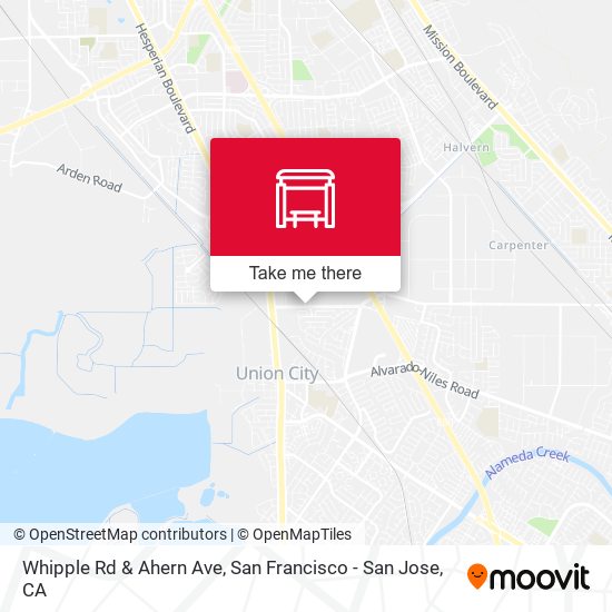 Whipple Rd & Ahern Ave map