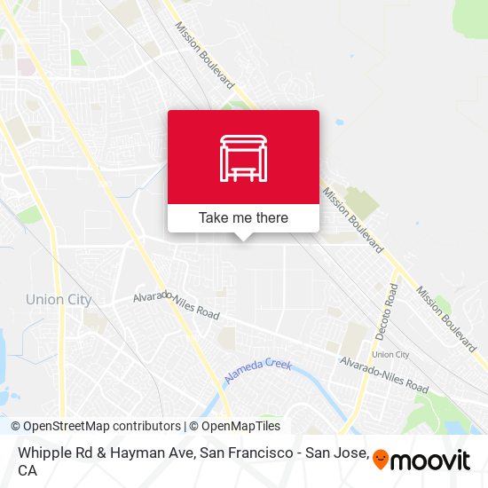 Whipple Rd & Hayman Ave map