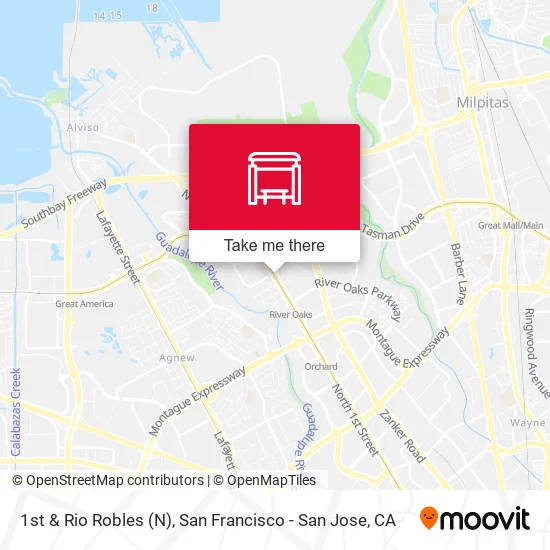 1st & Rio Robles (N) map
